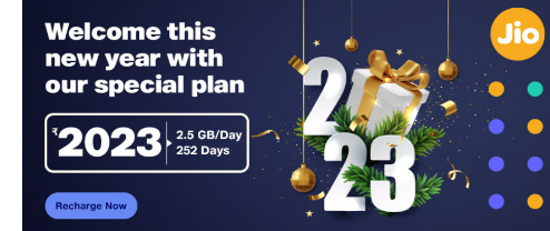 Jio推出卢比2.5GB每天数据的2023年新年计划