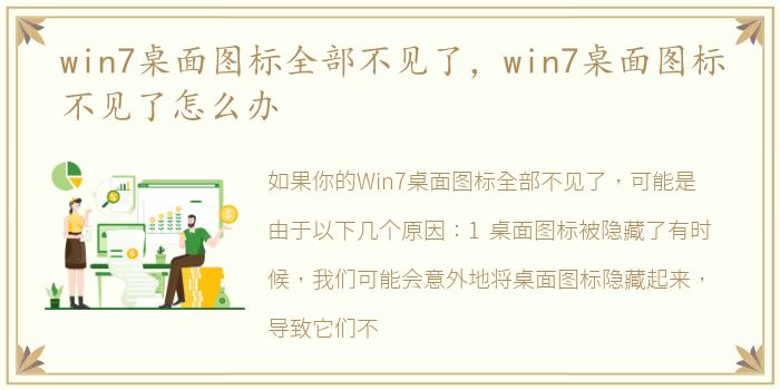 win7桌面图标全部不见了，win7桌面图标不见了怎么办