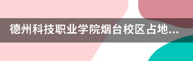 德州学院占地面积？ 德州学院占地面积