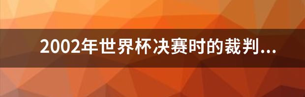 2002年的世界杯决赛是哪位主裁判执法？ 2002世界杯决赛裁判