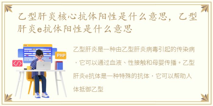 乙型肝炎核心抗体阳性是什么意思，乙型肝炎e抗体阳性是什么意思