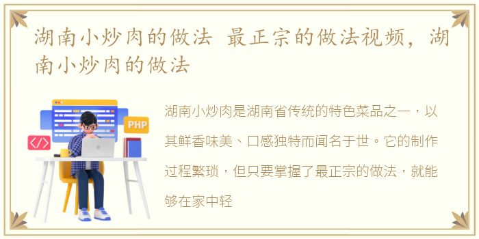 湖南小炒肉的做法 最正宗的做法视频，湖南小炒肉的做法