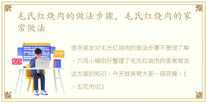 毛氏红烧肉的做法步骤，毛氏红烧肉的家常做法