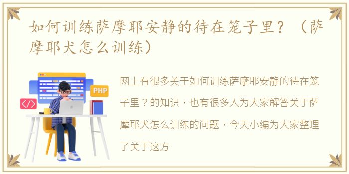 如何训练萨摩耶安静的待在笼子里？（萨摩耶犬怎么训练）