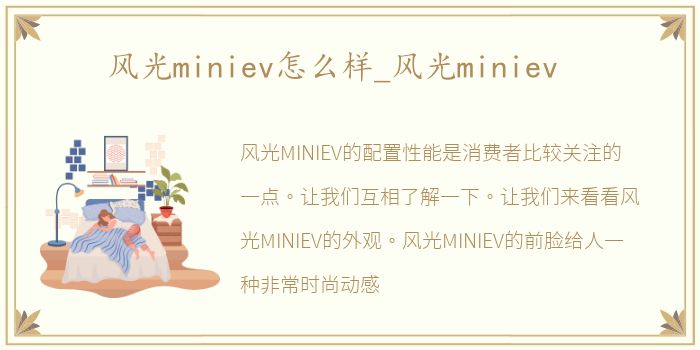 风光miniev怎么样_风光miniev