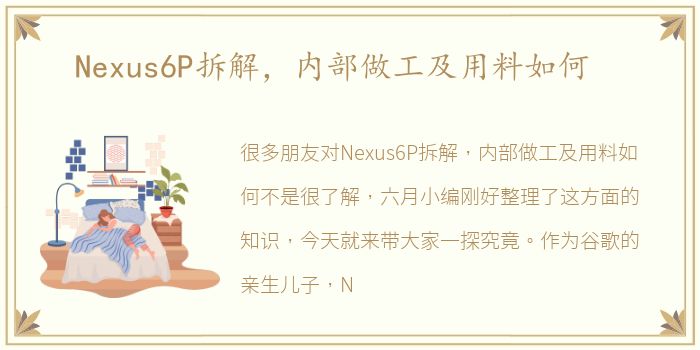 Nexus6P拆解，内部做工及用料如何