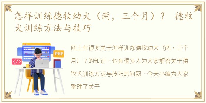 怎样训练德牧幼犬（两，三个月）？ 德牧犬训练方法与技巧