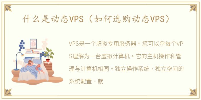 什么是动态VPS（如何选购动态VPS）