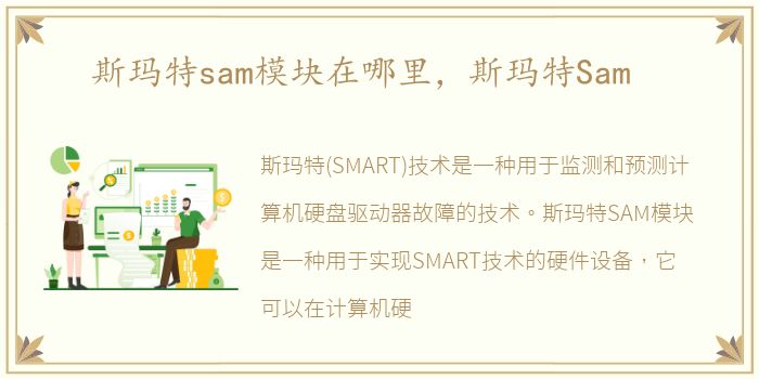 斯玛特sam模块在哪里，斯玛特Sam