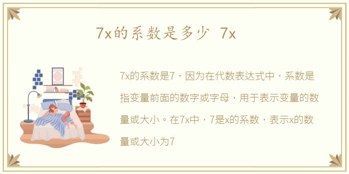 7x的系数是多少 7x